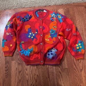 Vintage Christine Foley Cats and Dogs Sweater